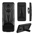 thumbnail image 3 of Spy Case for Nokia C100 Case Kickstand with Tempered Glass Screen Protector Shock Proof Hybrid Cover with Phone Belt Clip Holster - Black, 3 of 5