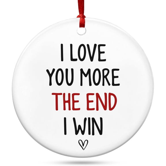 Christmas Couple Gifts for Girlfriend Boyfriend - Ceramic Christmas Ornaments 2025 for Tree Decorations - I Love You Gifts for Gf Him Her Women Men, Wife Husband Gift Ideas, Stocking