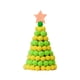 thumbnail image 2 of Decoración de árbol de Navidad con pompones hechos a mano - Mini adorno de escritorio rojo y verde, decoración de mesa de 9", regalo festivo navideño, 2 of 6