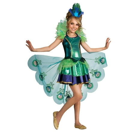 Peacock Girl Child Costume - Small (4/6)