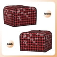 thumbnail image 3 of Pofeuu Red Buffalo Plaid Print Toaster Cover 4 Slice, Bread Dust Cover & Fingerprint Protection, Kitchen Small Appliance Covers(Toaster Cover), 3 of 7