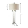 thumbnail image 5 of Uttermost Monette Steel Crystal Table Lamp in Brushed Nickel and Off White, 5 of 6