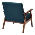 thumbnail image 3 of OSP Home Furnishings Davis Chair in Klein Azure fabric with medium Espresso frame., 3 of 4
