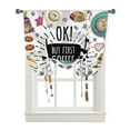thumbnail image 4 of Coffee Cup Cake Dessert Window Curtain for Living Room Bedroom Balcony Cafe Kitchen Tie-up Roman Curtain, 4 of 7
