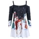 thumbnail image 1 of Moda casual mujer manga larga estampado caims navidad retro vestido de fiesta Fridja  nbo1809, 1 of 5