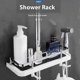 thumbnail image 2 of Bathroom Shower Storage Rack Organizer No Drill Lifting Rod Shower Head Holder Shampoo Tray, 2 of 5
