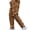 Brown, variant on WIZUTIZ Mens Suit Pants Printed Elastic Waist Drawstring Wide Leg Pants Summer Outdoor Trendy Lounge Trousers with Pockets