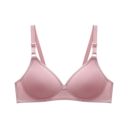 Balconette Bra  Comdrip High Support Bras for Women Adjustable Strap Full Coverage Up Bras Comfortable No Underwire Wireless Bras Lightly Lined Bra Pink 38