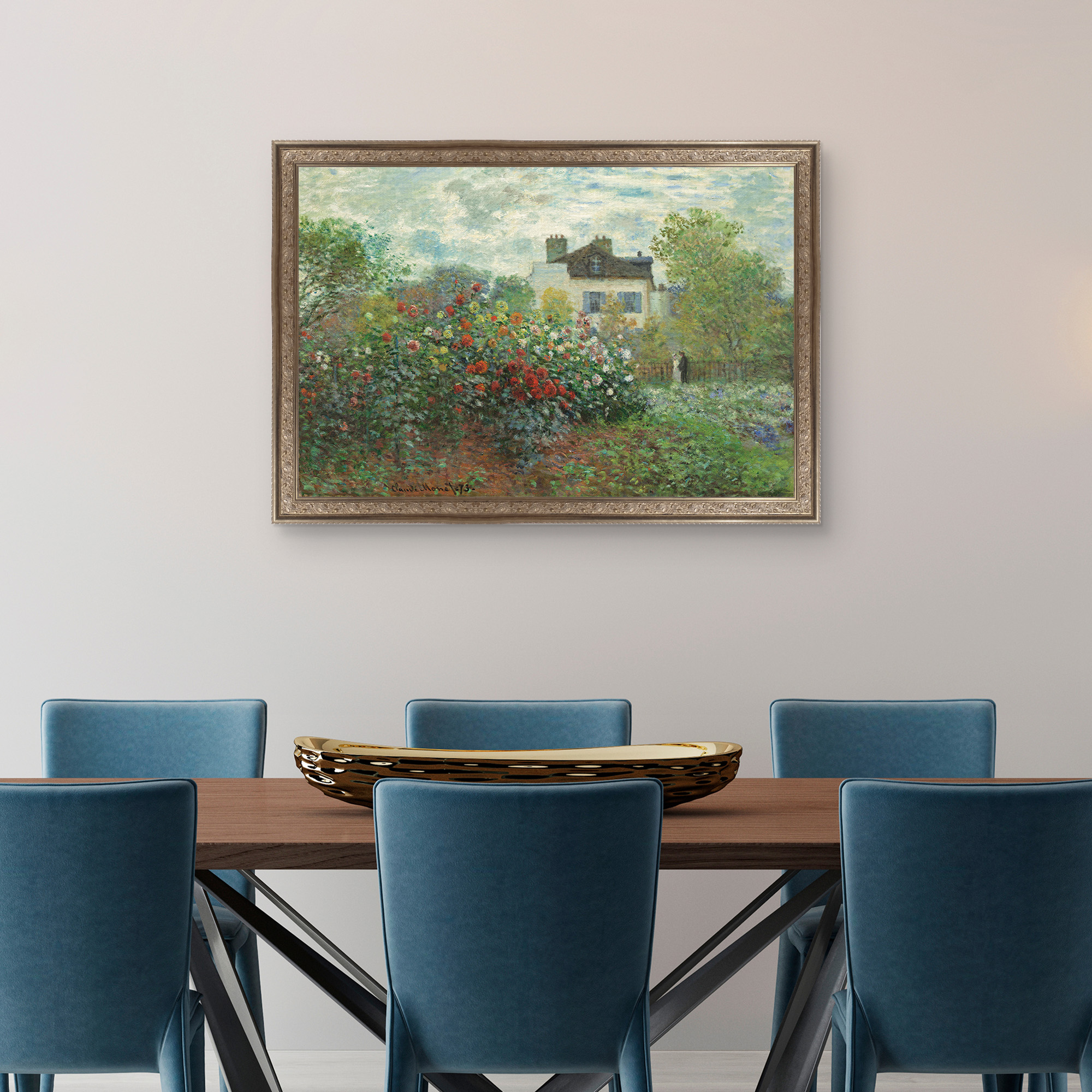 The Artist's Garden in Argenteuil Framed