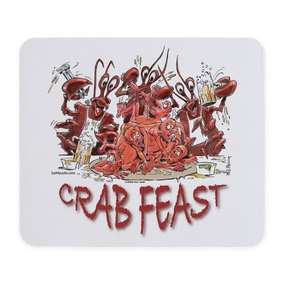 CafePress - Crab Feast Mousepad - Non-slip Rubber Mousepad, Gaming Mouse Pad