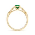 thumbnail image 2 of ANGARA Lab Grown Pear-Shaped Emerald Celtic Knot Engagement Ring for Women in 14K Yellow Gold (Size-8x6mm) | May Birthstone Jewelry for Her | Lab-Grown Emerald Engagement Ring, 2 of 8