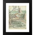 thumbnail image 2 of Jan Brandes 15x18 Black Modern Framed Museum Art Print Titled - Palankine with Carriers (1785), 2 of 5