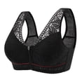 thumbnail image 1 of Comfort Wireless Front Close Bra Super Soft Women\'s Floral Lace Bra Without Underwire For Everyday zhangyuxiang LED, 1 of 2