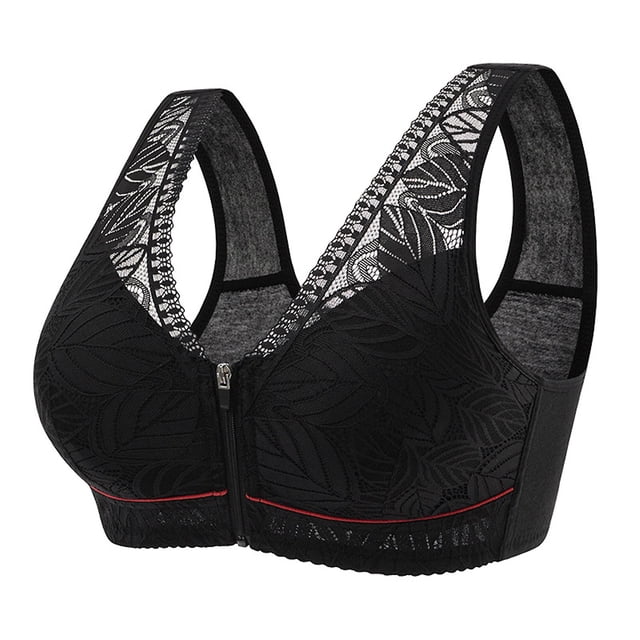 Comfort Wireless Front Close Bra Super Soft Women\'s Floral Lace Bra Without Underwire For Everyday zhangyuxiang LED