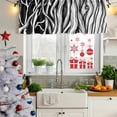 thumbnail image 6 of 2 Pack Valances for Windows, Black White Striped Window Valances for Living Room/Bedroom/Bathroom, Farmhouse Stripes Modern Abstract Art Light Filtering Kitchen Curtain Valance 60"W x18" L, 6 of 9
