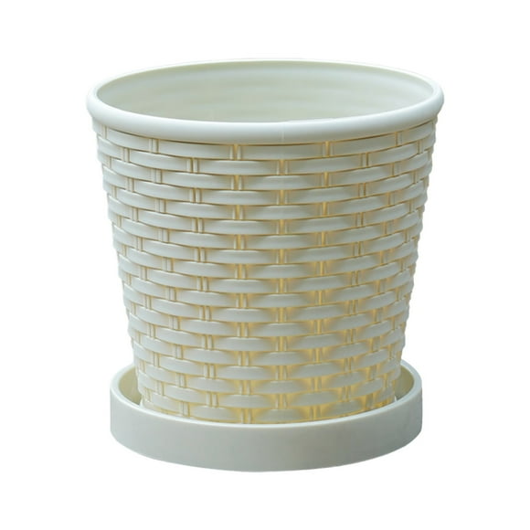Flowerpots with Dish Ceramic, Milisten 1 Set Rattan Flower Pot Large Planter Mini Succulent Plants Plant Pots for Garden Vegetable Planter Pot Plant Pots Indoor Mini Planter Pots, Flower Pots