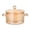 Yellow, variant on Glass cooking pot with lid, heat-resistant with handles, handmade glass pots, clear glass cookware, cooking pot for noodles, pasta, soup, milk