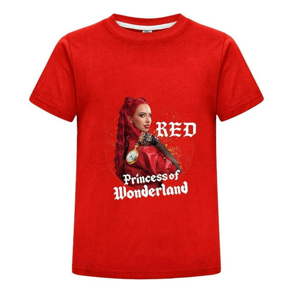 Descendants 4 Kids T-Shirt – Red Princess Shirt Summer Top for Girls Ages 3-14