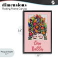thumbnail image 4 of Stupell Industries Eclectic Ciao Bella Floral Woman Black Floating Frame Canvas Art, 17 x 25, by Pooja Dave, 4 of 8