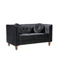 thumbnail image 4 of Uspridefurniture Velvet Loveseat, Black, 4 of 5