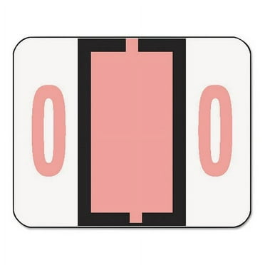 Smead Numerical End Tab File Folder Labels, 0, 1 x 1.25, White, 500/Roll (67370)
