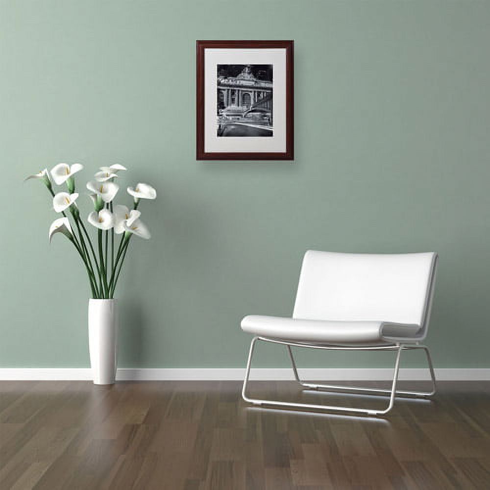 Matted art under acrylic in a wood frame
