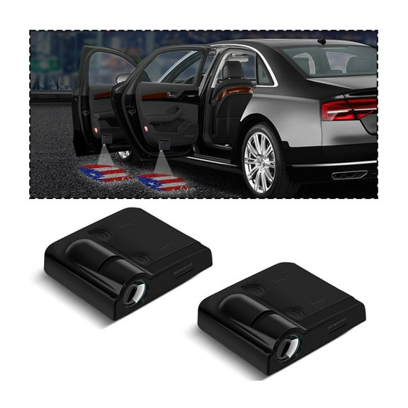 2Pcs Universal Car Door Lights Logo Projector, Auto Door Projection Wireless LED Welcome Courtesy Light