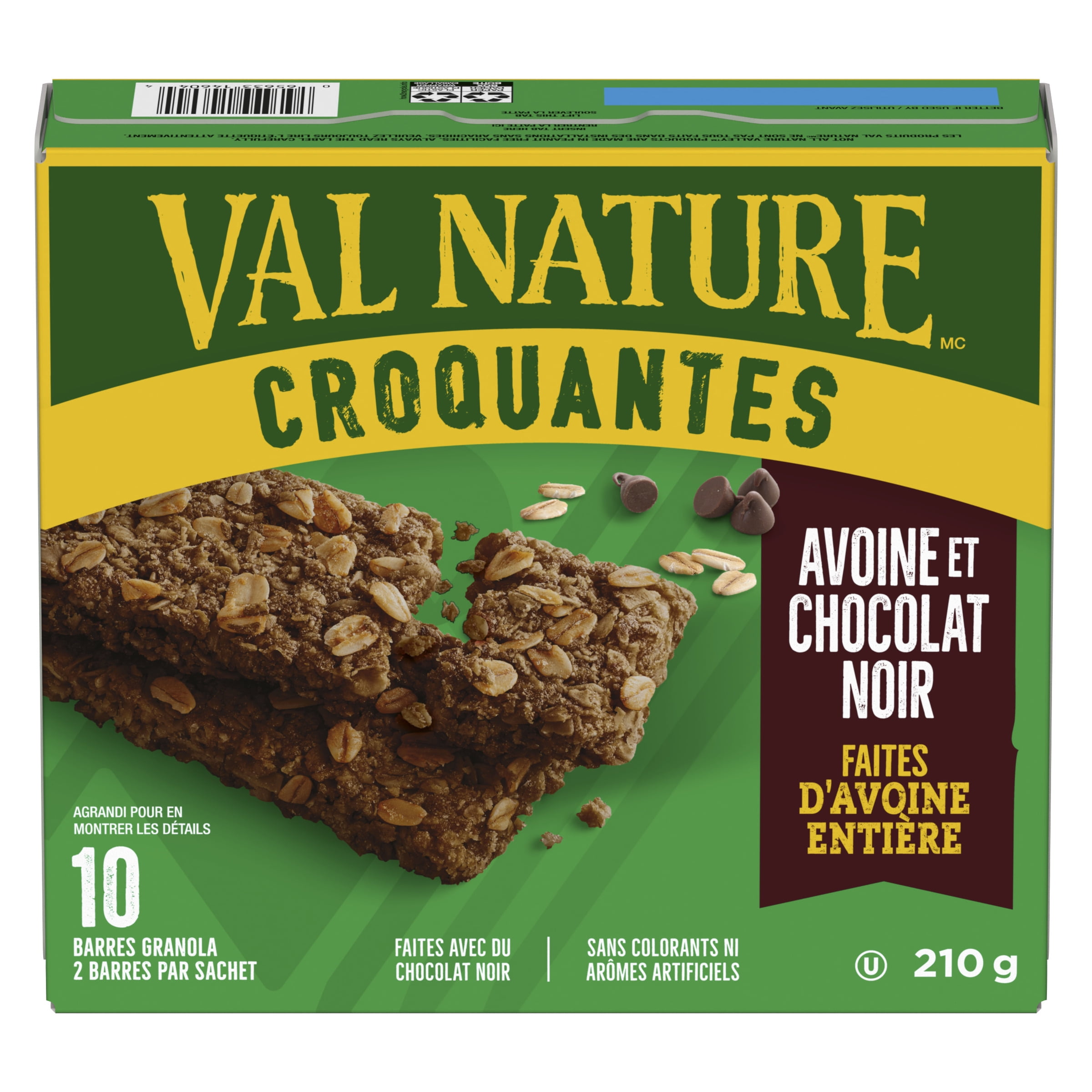 Nature Valley Crunchy Granola Bars, Oats 'n Dark Chocolate, 42 g, 5 ct, 10 bars, 210 g
