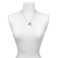 thumbnail image 3 of Delight Jewelry Lime Green Easter Egg with Color Crystal Band - Love and Lock Charm Necklace, 18"+1", 3 of 4
