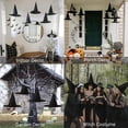thumbnail image 6 of TETOU 10 PCS 15In Halloween Decorations Witch Hats Costume Accessory,Thickened Hanging Black Wizard Hat with Rope for Porch Ceiling Yard Indoor Outdoor Halloween Party Decor, 6 of 7