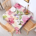 thumbnail image 5 of Floral Square Tablecloth 42x42in(107x107cm) – Waterproof Polyester Printed Table Cover, Wrinkle Resistant & Washable for Kitchen Dining Picnic Party Decor, Thanksgiving,Christmas, Spring,Flower, 5 of 6
