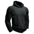 thumbnail image 4 of Men's Athletic Hooded Shirts Men's Long Sleeve Athletic Hoodies Workout Sport Sweatshirt Solid Color Fashion Gym Workout Active Pullover Shirts Lightweight Casual Running T Shirt Quick Dry Top, 4 of 7
