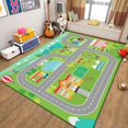 thumbnail image 1 of Alfombra de juego para niños, antideslizante, para conducir coches de juguete, para ciudad, para niños, niñas, educativa, con temática de tráfico, para sala de juegos, 1 of 5
