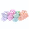 thumbnail image 6 of Gymnture winter 2 Pairs Baby Socks Lace Socks Keep Warm Breathable Bow-knot Stockings (White + Pink Size S Fit for 0-1 Years Old), 6 of 10