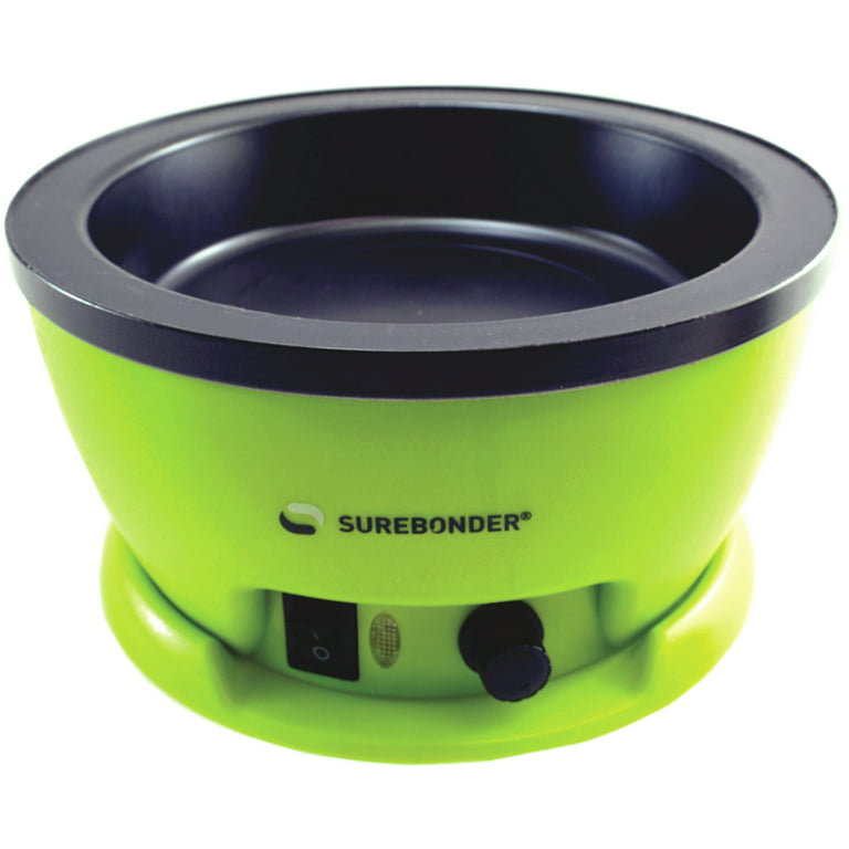 Surebonder Electric Hot Glue Skillet Adjustable Temperature 225-400 F 5-1/4  Diameter 1-in Depth Dip Crafts Directly Into Pot of Hot Glue (803)