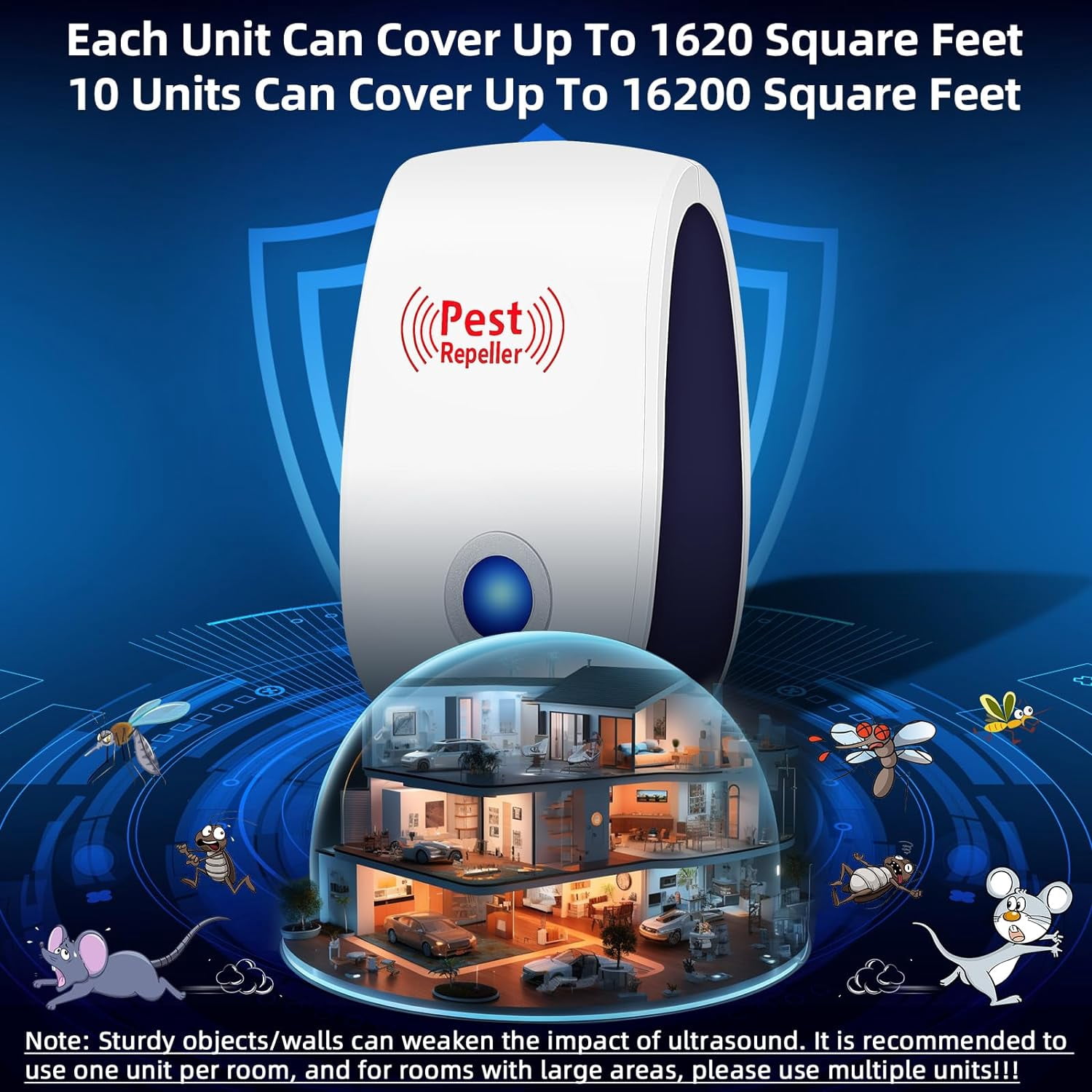 2Z Electric Ultrasonic  Mosquito Killer, Electronic Pest Repeller, Household Mouse, Fly and Bug Traps