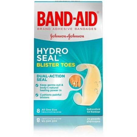 Band-Aid Brand Hydro Seal Adhesive Bandages For Toe Blisters, Waterproof Blister Pads, 8 ea (Pack of 3)