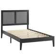 thumbnail image 3 of Sirocco Rattan and Wood Twin Platform Bed in Black, 3 of 10