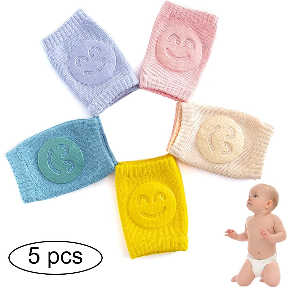 EIMELI Baby Crawling Knee Pads 5 Pairs Toddler Leg Warmer Safety Protective Cover Toddlers Learn to Socks Children Short Kneepads
