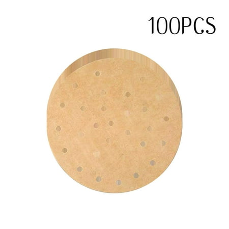

Dtydtpe Round Air Fryer Non-stick Steamer Pad Perforated Unbleached Parchment Paper 9 Inch Air Fryer Disposable Paper Liner Carob Spread Ground Meat Bags And Taper Burger Chef Pin Christmas Bakin