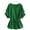 Green, variant on Womens Linen Tops Sale, V Neck Cotton and Linen Short Sleeved Shirt Bat Sleeves Large Size Loose Waisted Cotton and Linen Top N Women Shirts for Women Navy L