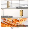 thumbnail image 4 of 3-Tier Acrylic Pastry Display Case for Commercial Countertop, 360° View Bakery Cabinet with Gold Handle & Removable Trays, Clear Bread Storage Box for Donuts, Cookies & Cakes, 21" x 16" x 14", 4 of 7