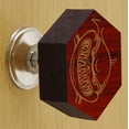 thumbnail image 2 of IBA Indianbeautifulart Boutons Rouges Gravés Poignées de Porte d'Armoire en Bois Lot de 10, 2 of 3