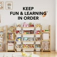 thumbnail image 7 of SpaceAid Toy Storage Organizer, Kids Bookshelf and Bookcase with 6 Shelves and 12 Bins, White, 7 of 7