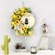 thumbnail image 2 of de girasoles artificiales para puerta delantera, floral, con hojas , ventana de , decoración de fondo para interiores y Macarena Corona de Girasoles, 2 of 7