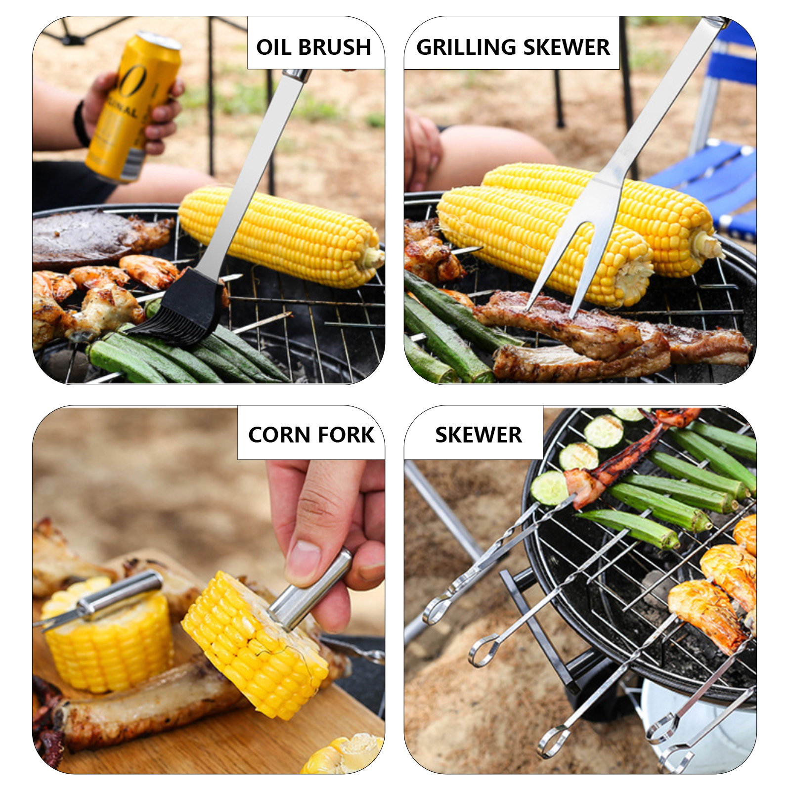 Rockray Grilling Accessories, 21PCS Heavy Duty Stainless Steel BBQ Tools for Outdoor with Aluminum Case and Apron, Best Gifts for Men Dad
