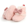 thumbnail image 4 of 0-18M Baby Girl Winter Warm Boots Newborn Soft Bow Crib Shoes Baby Dress Shoes Prewalkers, 4 of 6