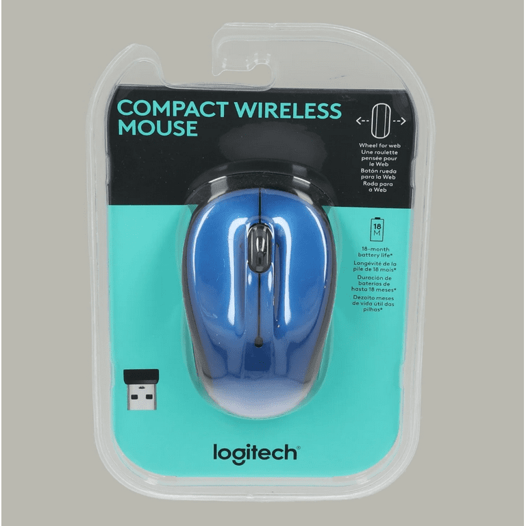 Logitech Ergonomic Compact Wireless Mouse for Laptop, 2.4 GHz with