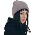 thumbnail image 3 of Oalirro Unisex Beanies Hat Christmas Gifts Winter Fashion Solid Color Knitted Hat Beanie Hat Knit Ski Cap Fisherman Beanie for Men Women, 3 of 6