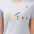 thumbnail image 3 of Women's G-III 4Her by Carl Banks  Gray Minnesota Vikings Super-Slim Fit Lightweight Shadow Logo T-Shirt, 3 of 3